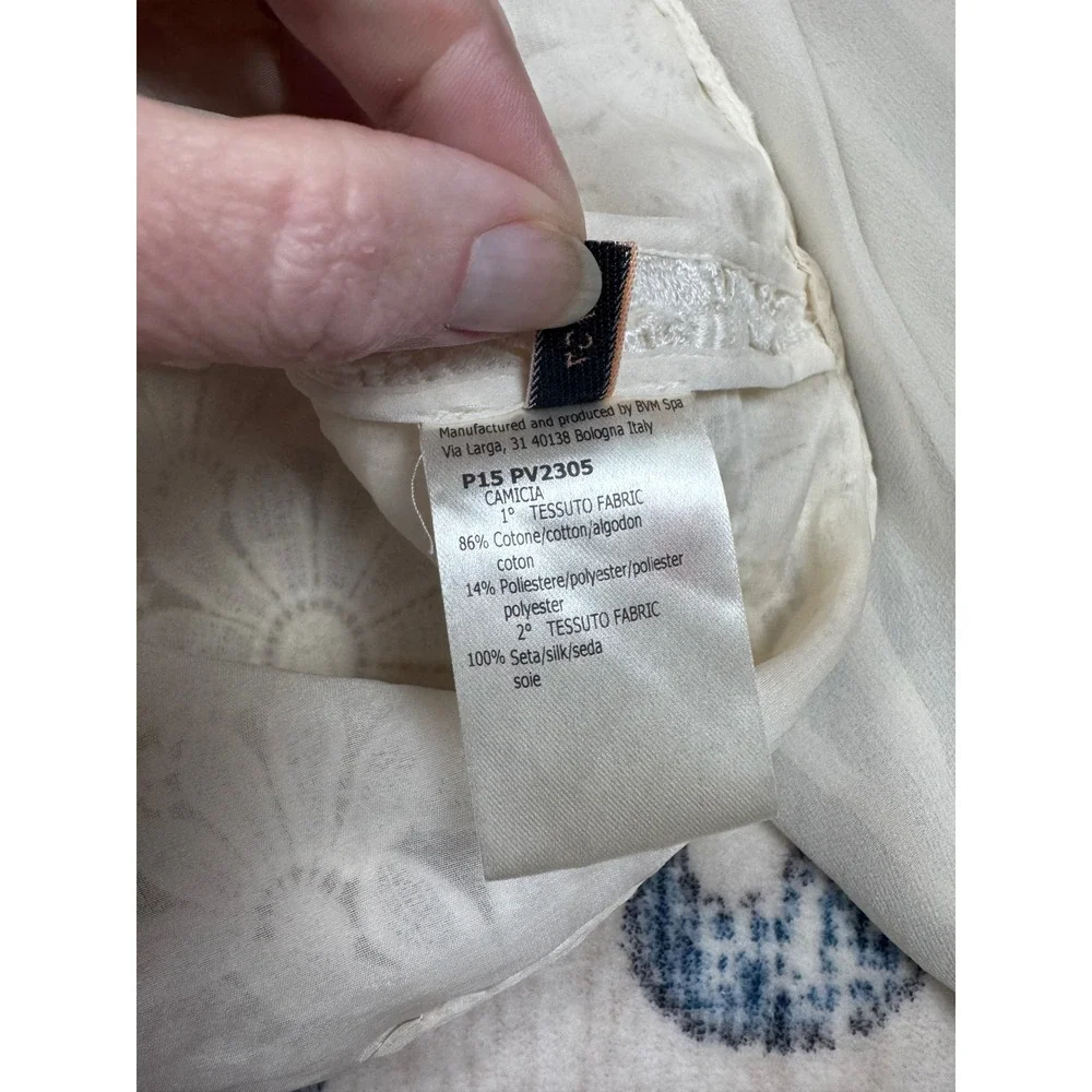 Giambattista Valli Archival Lace Silk Balloon Sleeve Blouse Italy 40 XS Ivory - Picture 5 of 15